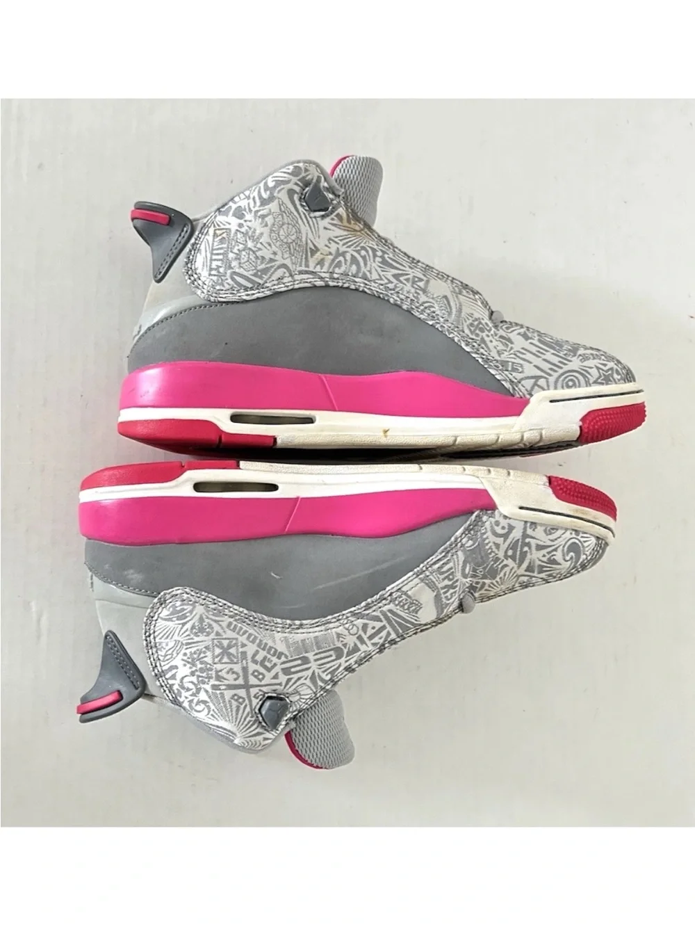 Air Jordan | Girls Dub Zero GG Wolf Grey Hyper Pink Youth Size 5.5Y Basketball